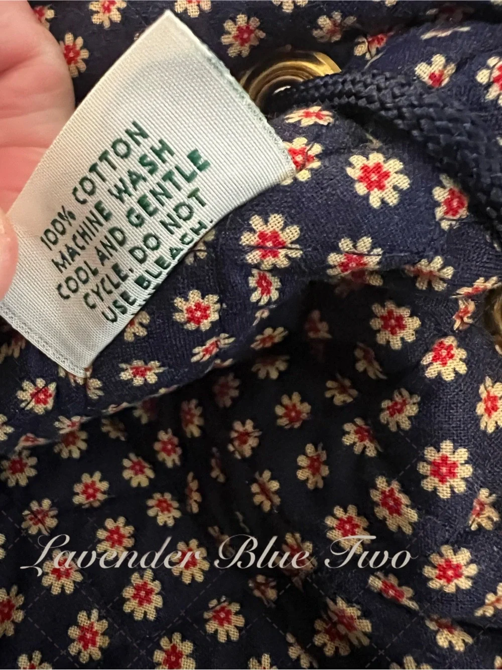 Vintage VERA BRADLEY Americana 2003 Mimi Flap Backpack USA Red Blue Paisley Y2K